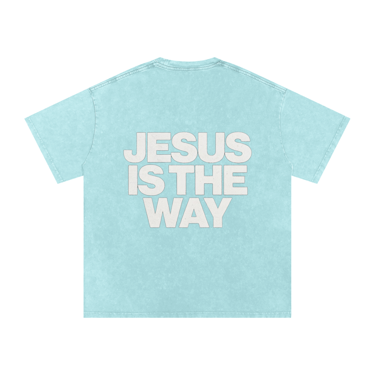 JESUS IS THE WAY Washed Oversized Cotton T-Shirt