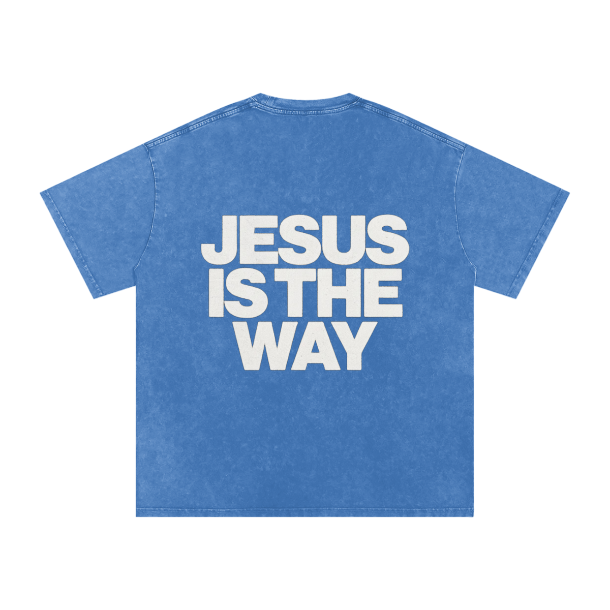 JESUS IS THE WAY Washed Oversized Cotton T-Shirt