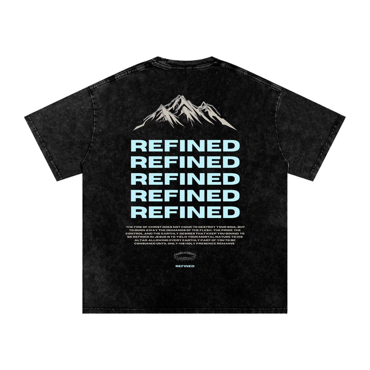 REFINED Snow Washed Oversized Tee