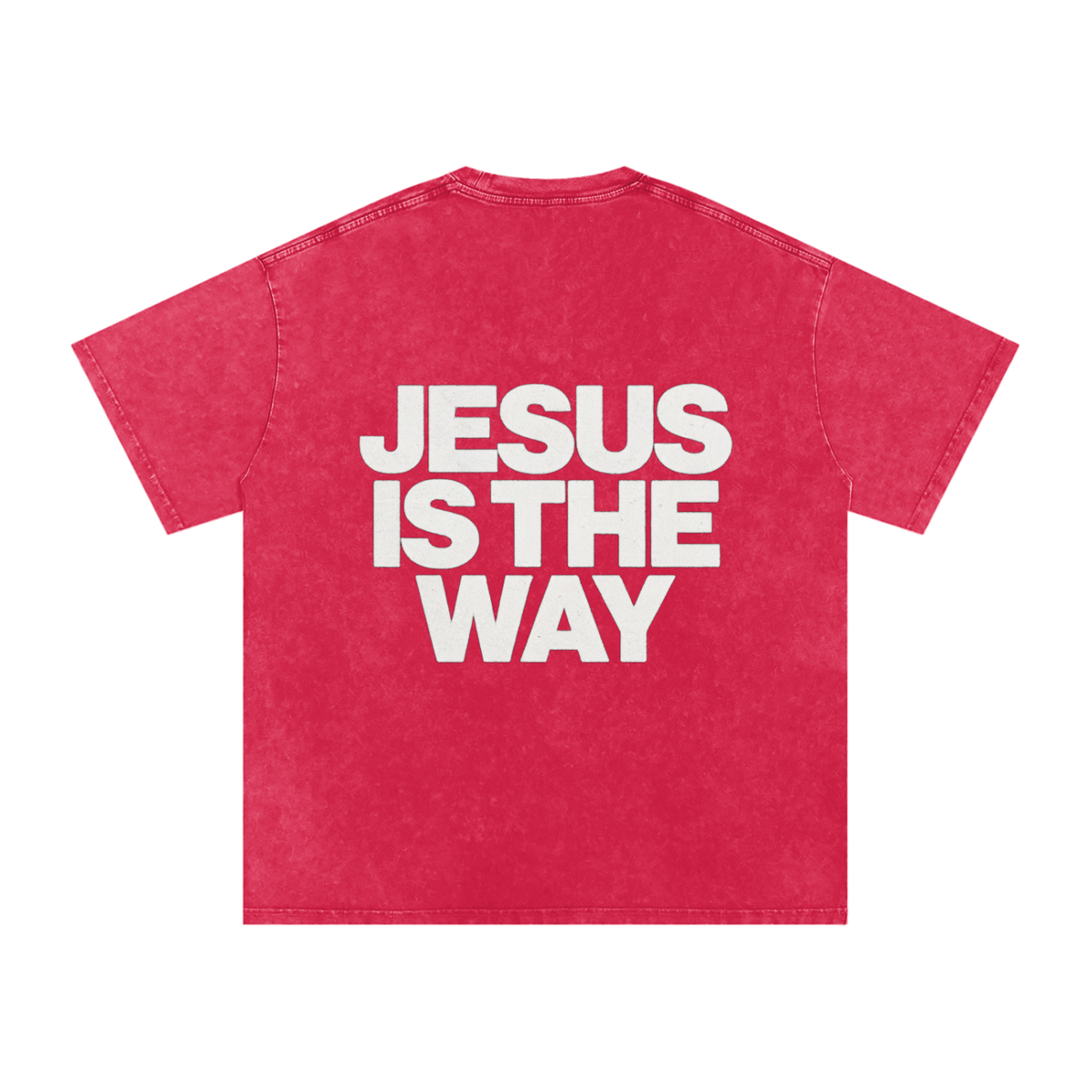 JESUS IS THE WAY Washed Oversized Cotton T-Shirt