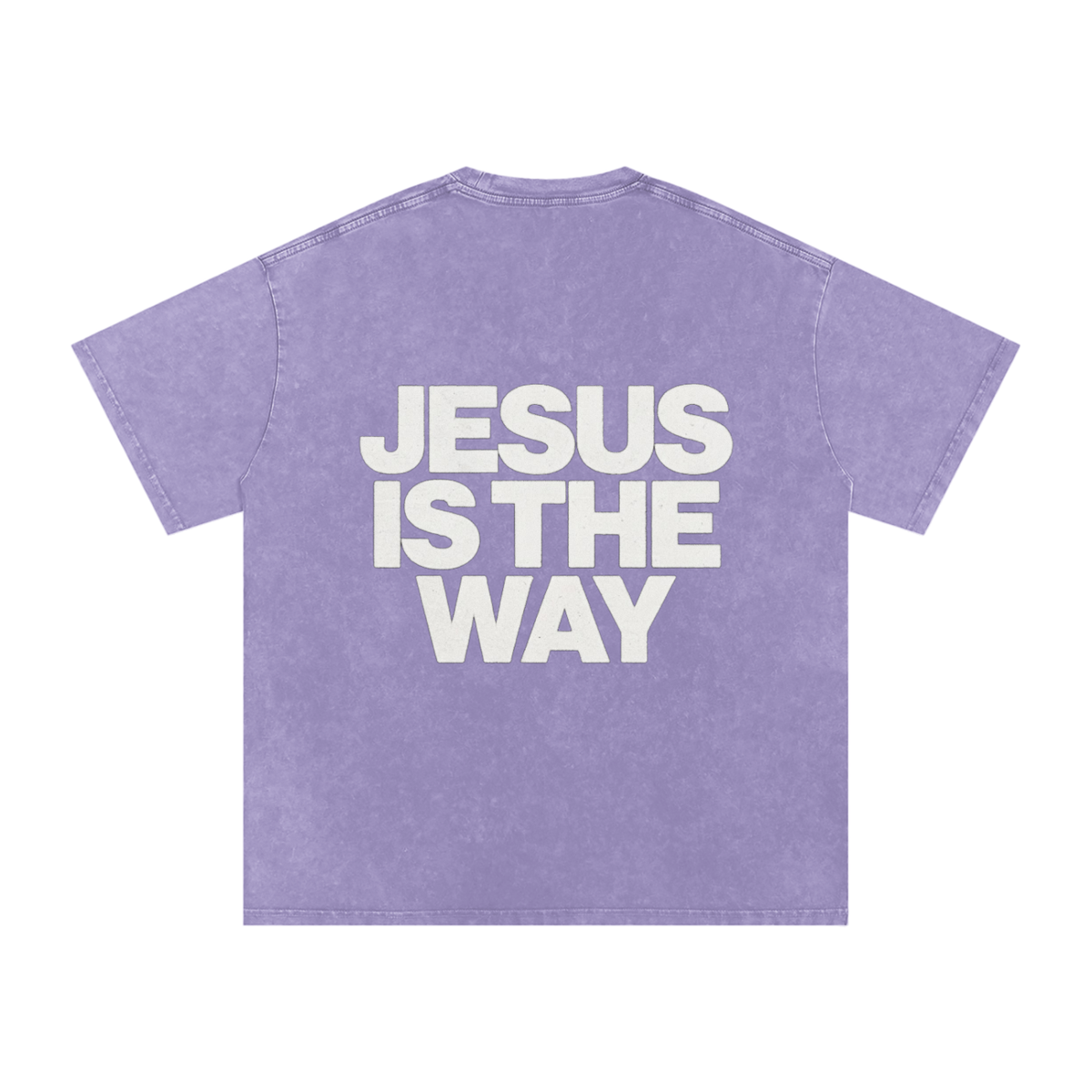 JESUS IS THE WAY Washed Oversized Cotton T-Shirt