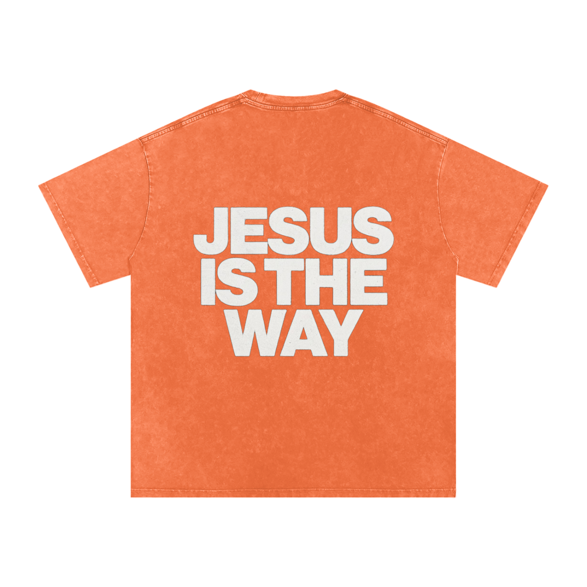 JESUS IS THE WAY Washed Oversized Cotton T-Shirt