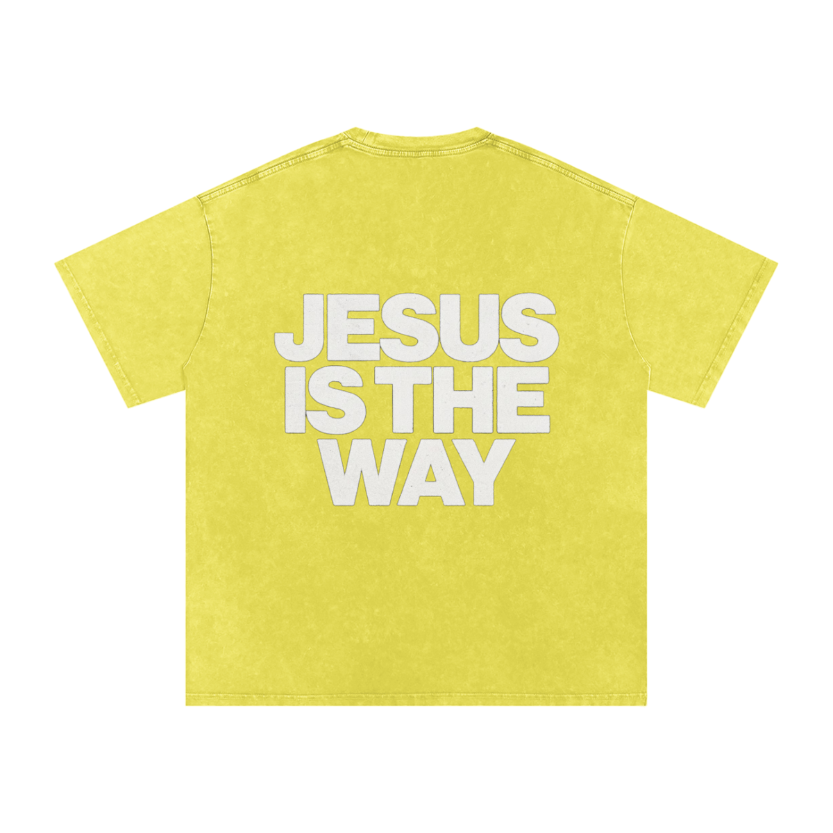 JESUS IS THE WAY Washed Oversized Cotton T-Shirt