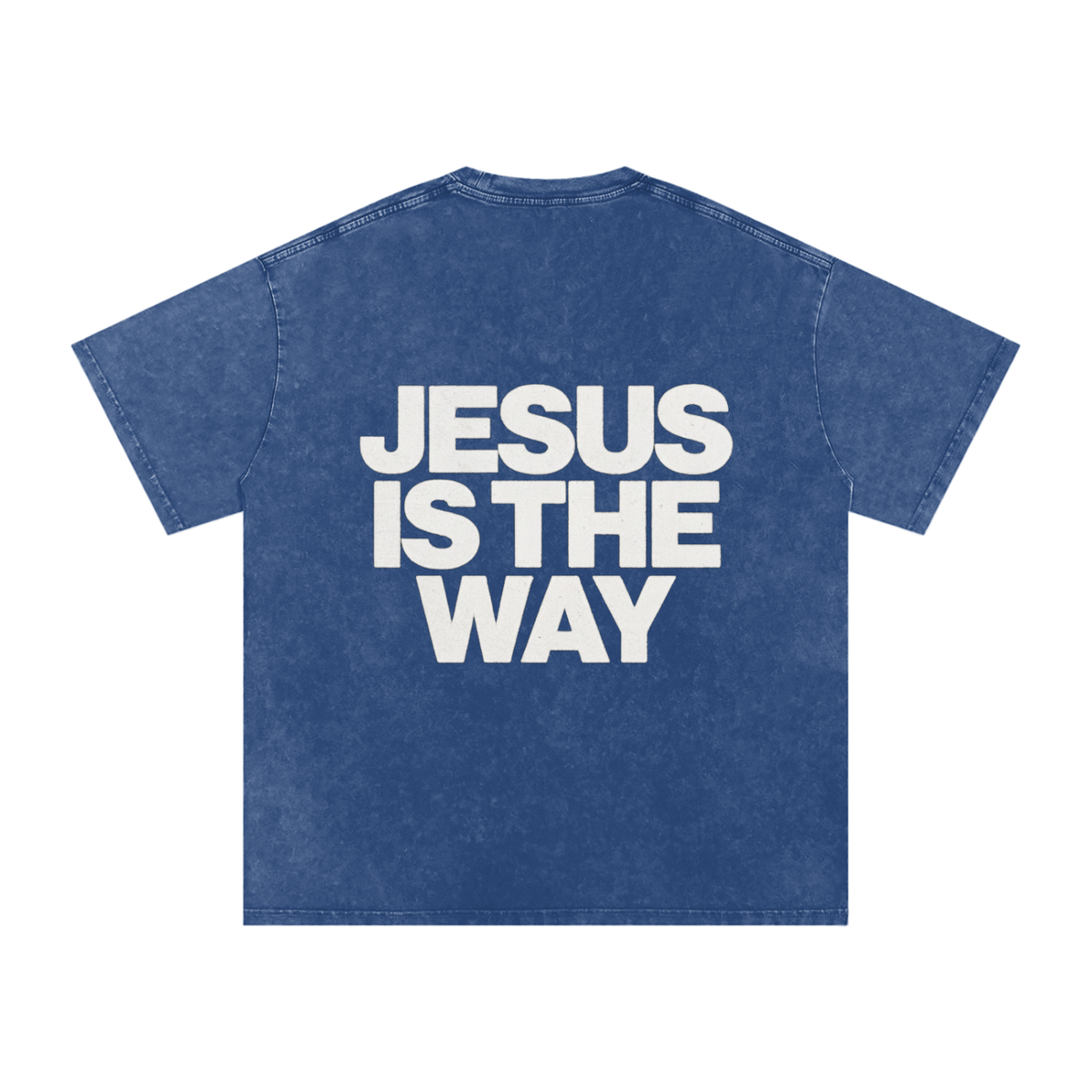 JESUS IS THE WAY Washed Oversized Cotton T-Shirt