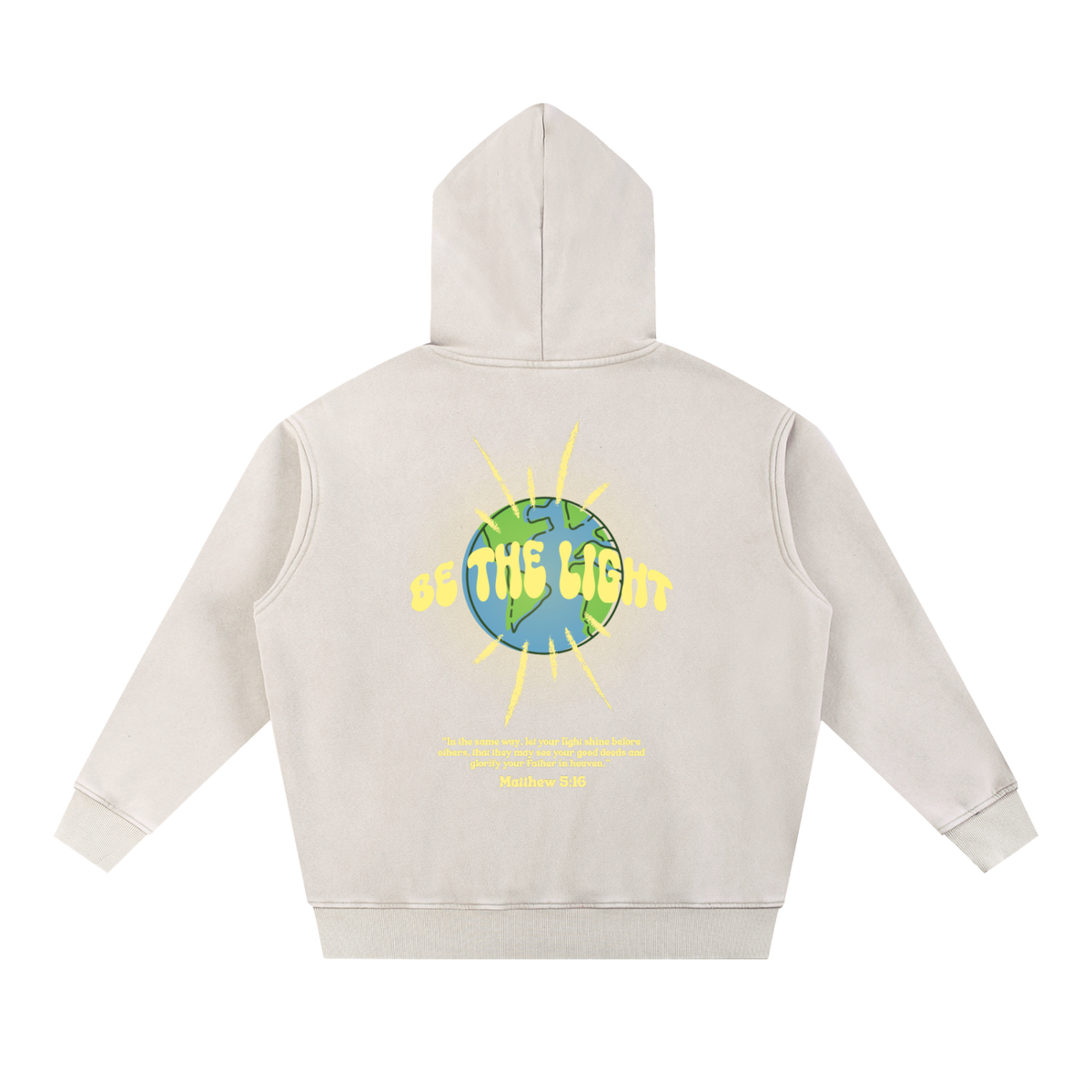 BE THE LIGHT Washed Fleece Oversize Hoodie
