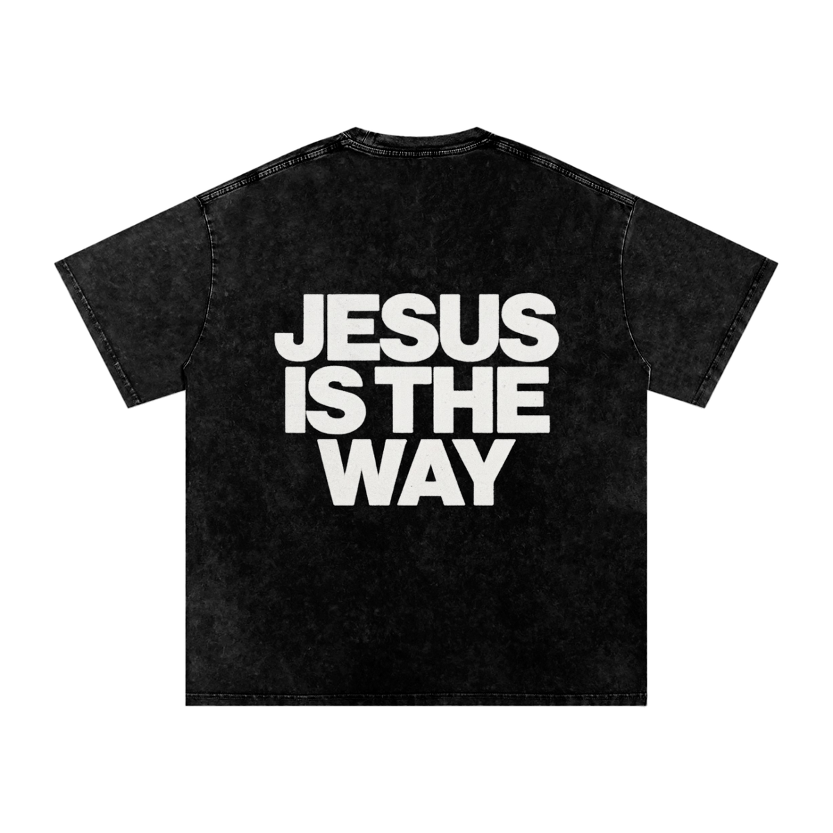 JESUS IS THE WAY Washed Oversized Cotton T-Shirt