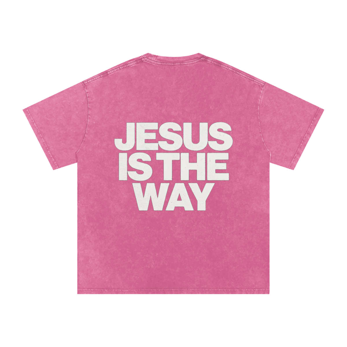 JESUS IS THE WAY Washed Oversized Cotton T-Shirt