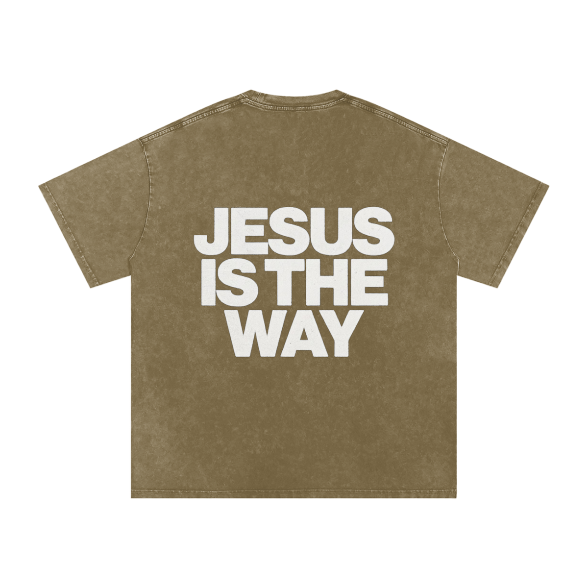 JESUS IS THE WAY Washed Oversized Cotton T-Shirt