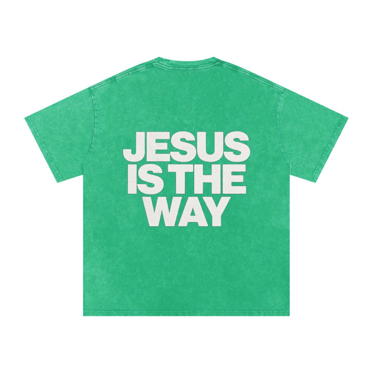 JESUS IS THE WAY Washed Oversized Cotton T-Shirt
