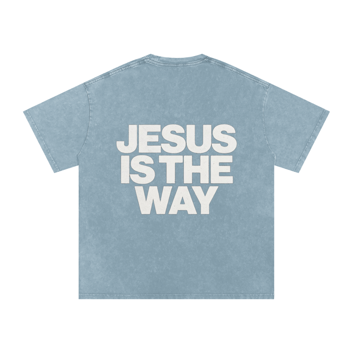 JESUS IS THE WAY Washed Oversized Cotton T-Shirt
