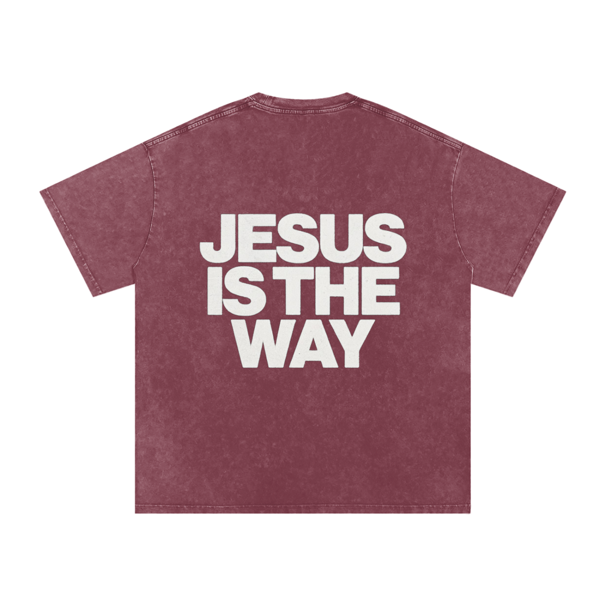 JESUS IS THE WAY Washed Oversized Cotton T-Shirt