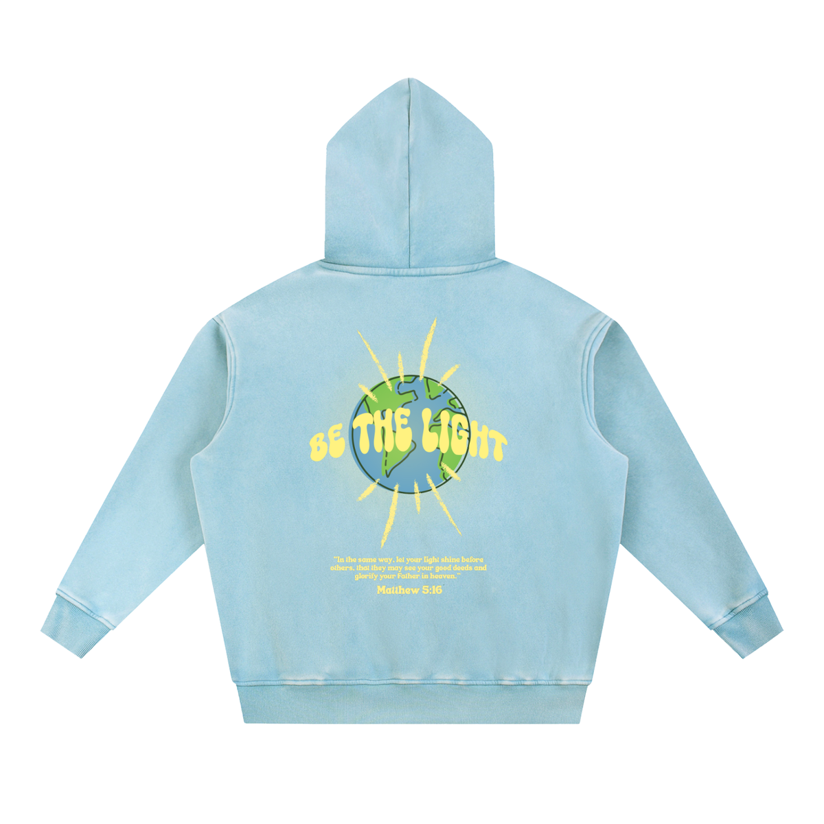 BE THE LIGHT Washed Fleece Oversize Hoodie