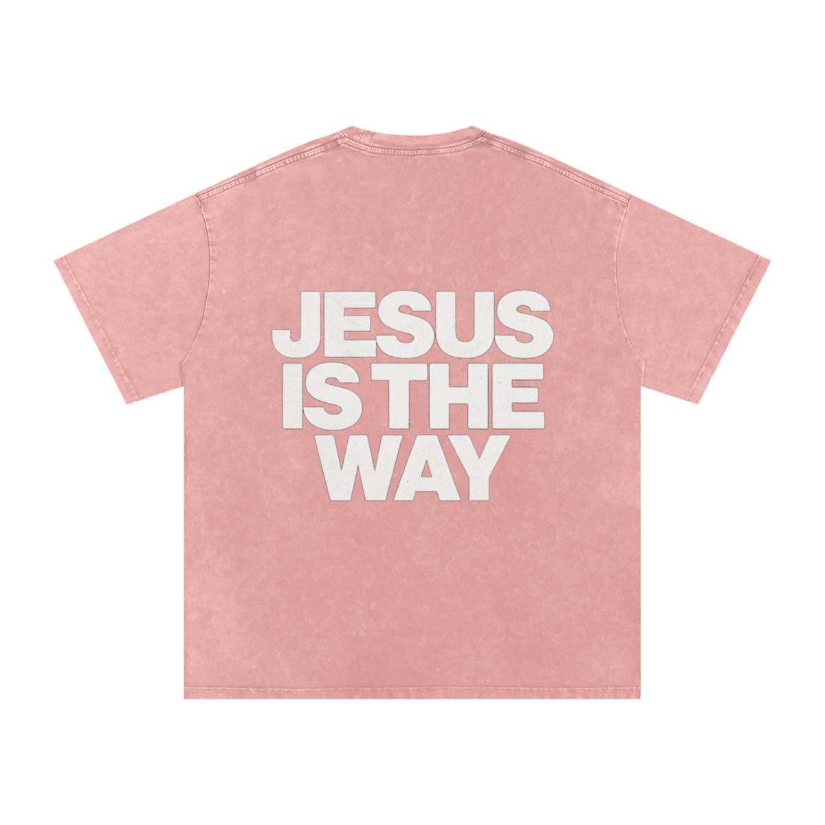 JESUS IS THE WAY Washed Oversized Cotton T-Shirt