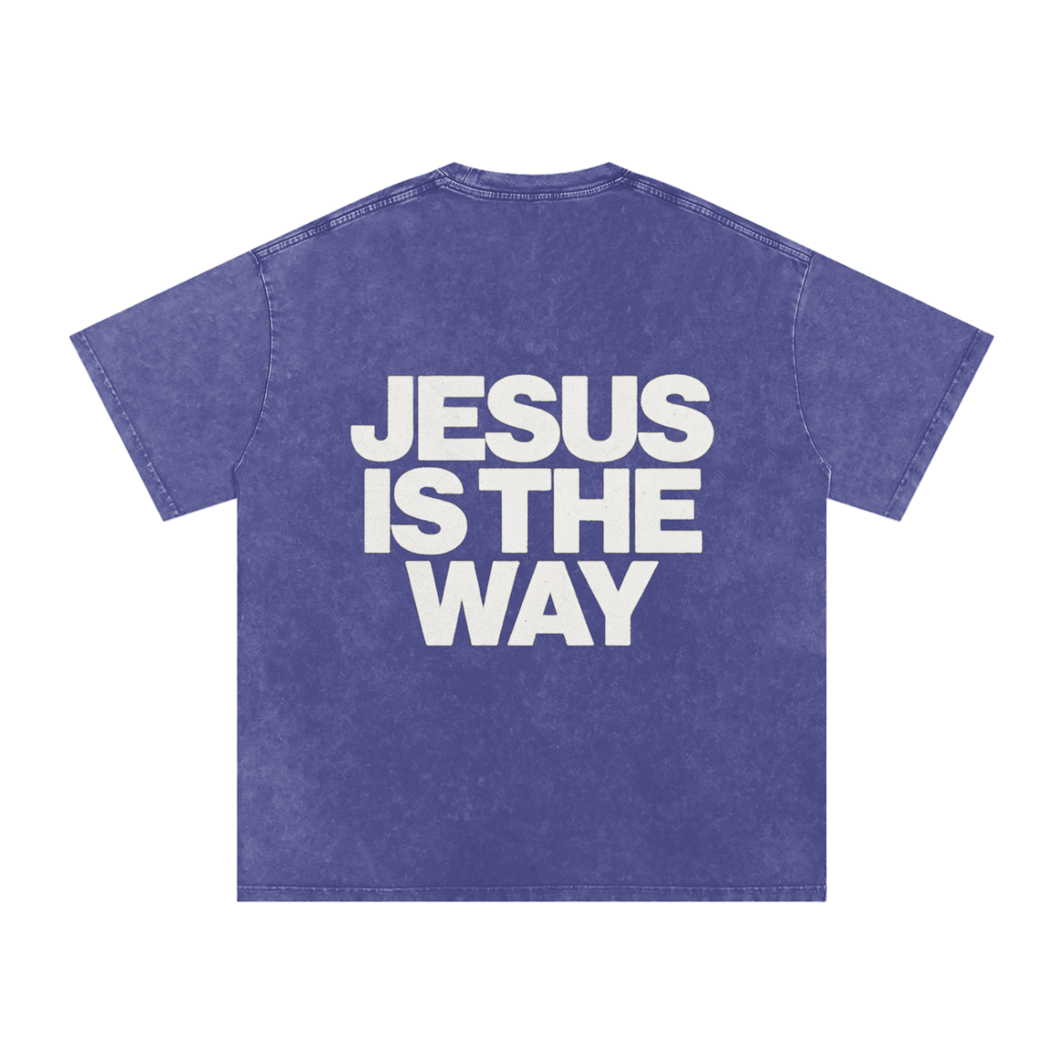 JESUS IS THE WAY Washed Oversized Cotton T-Shirt