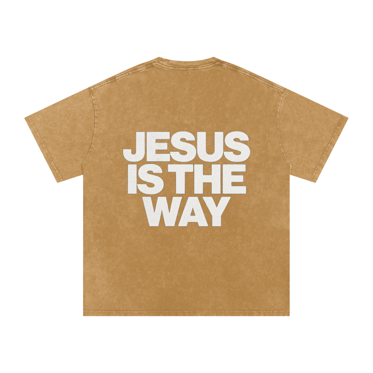 JESUS IS THE WAY Washed Oversized Cotton T-Shirt
